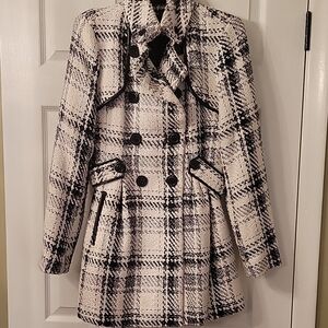 Chic Plaid Trench Coat
